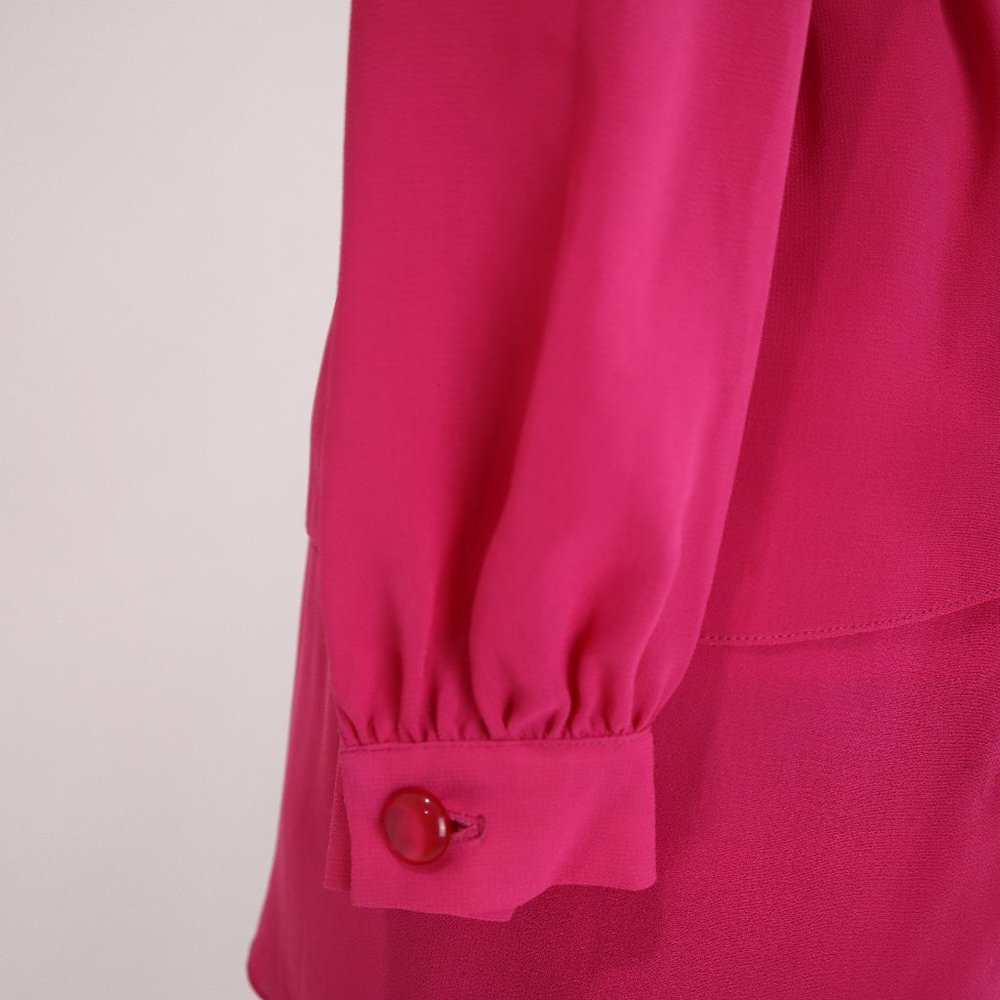 Vtg Ursula of Switzerland 80's Pink Sequin Beaded Tiered Party Dress Gown Formal - Picture 8 of 10